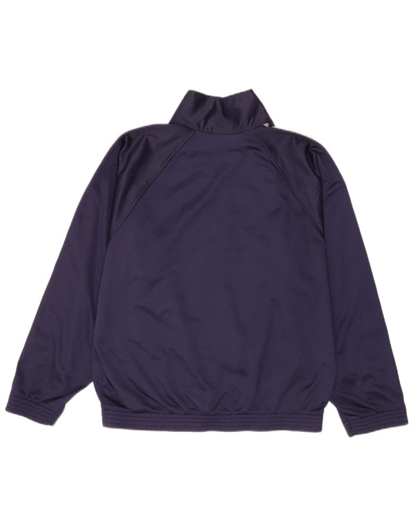Champion Mens Graphic Tracksuit Top Jacket Small Navy Blue Polyester