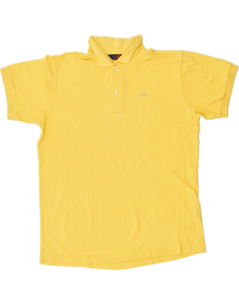 KAPPA Mens Polo Shirt Large Yellow Cotton | Vintage Kappa | Thrift | Second-Hand Kappa | Used Clothing | Messina Hembry 