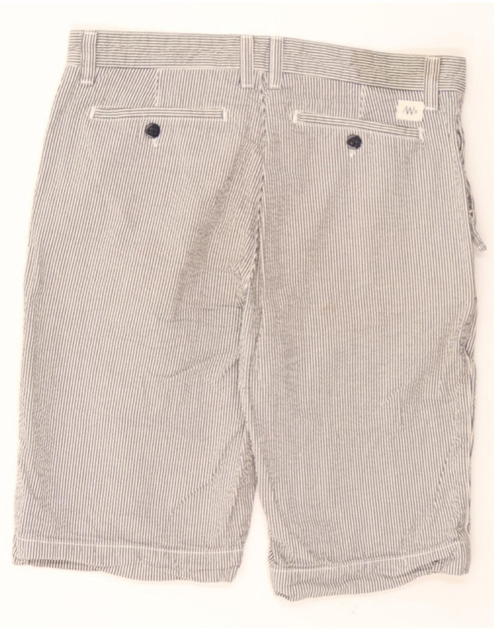 WOOLRICH Mens Casual Shorts W32 Medium Grey Striped Vintage Woolrich and Second-Hand Woolrich from Messina Hembry 