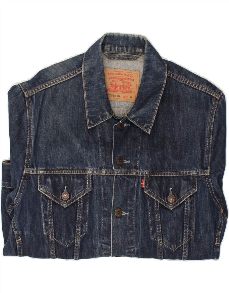 LEVI'S Mens Denim Jacket UK 38 Medium Navy Blue Cotton | Vintage Levi's | Thrift | Second-Hand Levi's | Used Clothing | Messina Hembry 