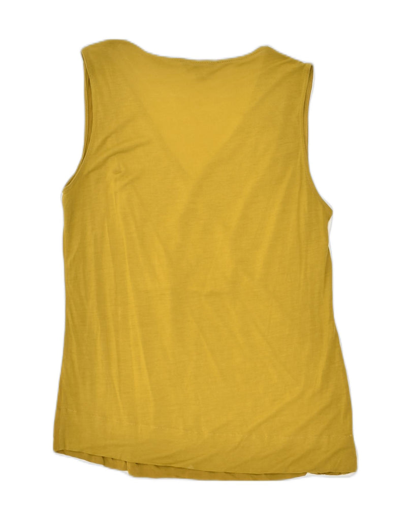 MASSIMO DUTTI Womens Sleeveless Blouse Top US 8 Medium Yellow | Vintage Massimo Dutti | Thrift | Second-Hand Massimo Dutti | Used Clothing | Messina Hembry 