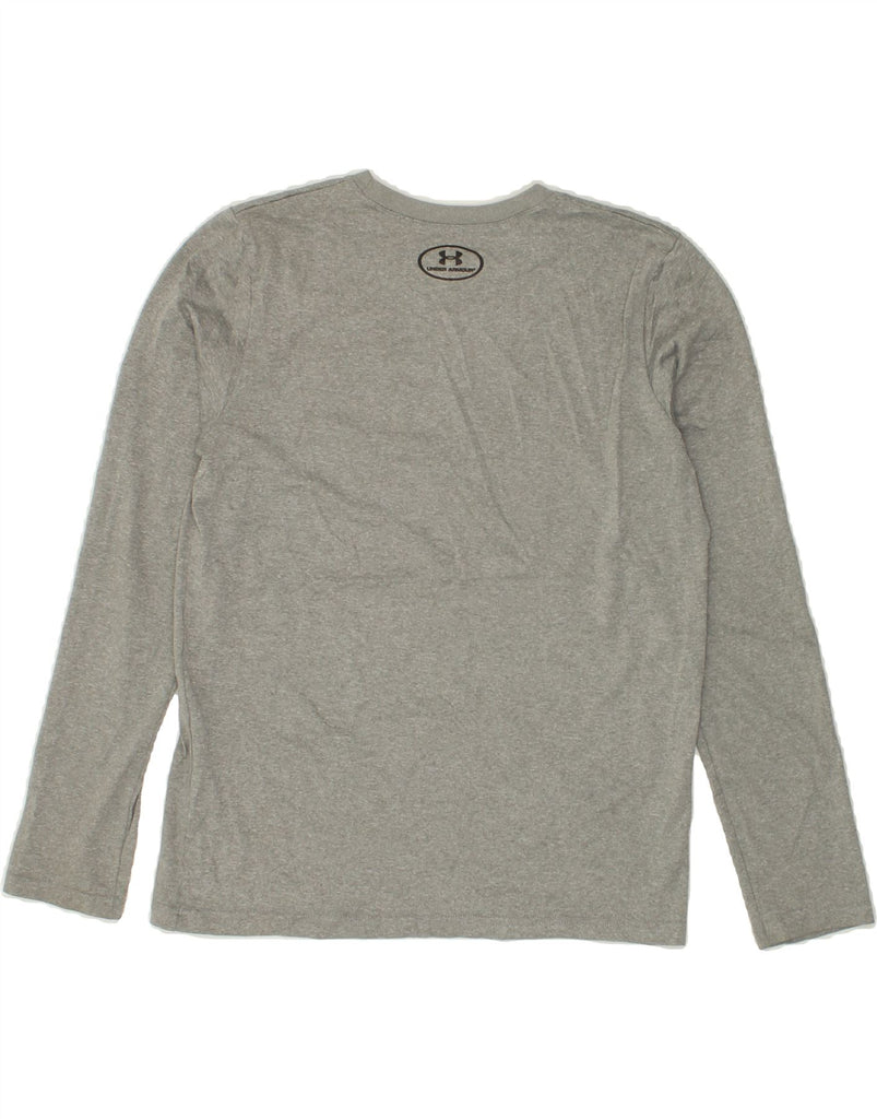 UNDER ARMOUR Boys Graphic Top Long Sleeve 14-15 Years Large Grey | Vintage Under Armour | Thrift | Second-Hand Under Armour | Used Clothing | Messina Hembry 