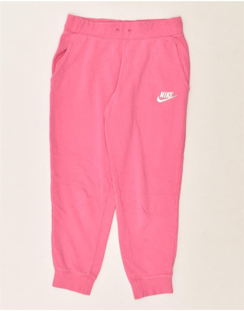 NIKE Girls Tracksuit Trousers Joggers 10-11 Years Medium Pink Cotton | Vintage Nike | Thrift | Second-Hand Nike | Used Clothing | Messina Hembry 