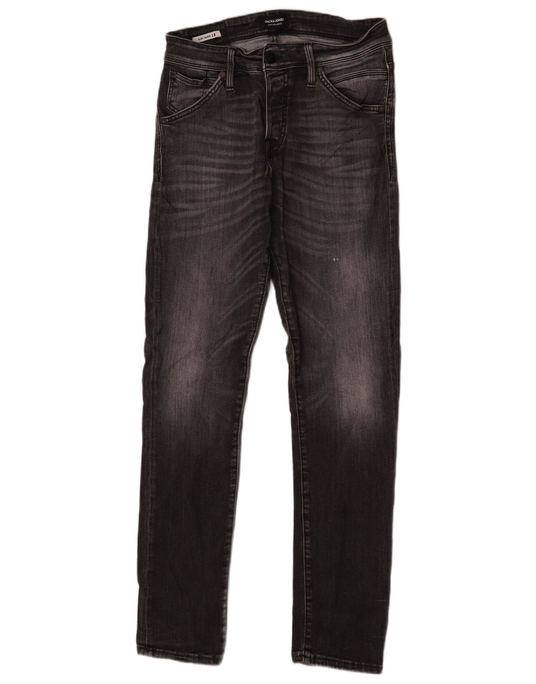 Jack & Jones Mens GLENN Slim Jeans W30 L32 Grey Cotton