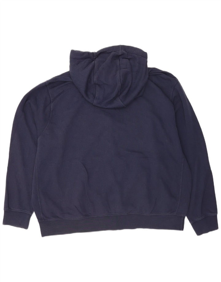 Nike Mens Zip Hoodie Sweater 2XL Navy Blue Cotton
