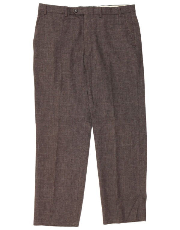 Marks & Spencer Mens Tailored Fit Suit Trousers W36 L31 Grey Polyester