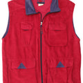 MC Kee's Mens Sleeveless Velour Tracksuit Top Jacket Large Pink Colourblock