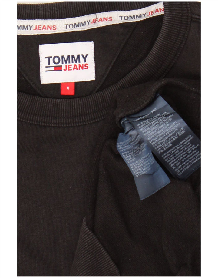 Tommy Hilfiger Mens Graphic Sweatshirt Jumper Small Black Cotton