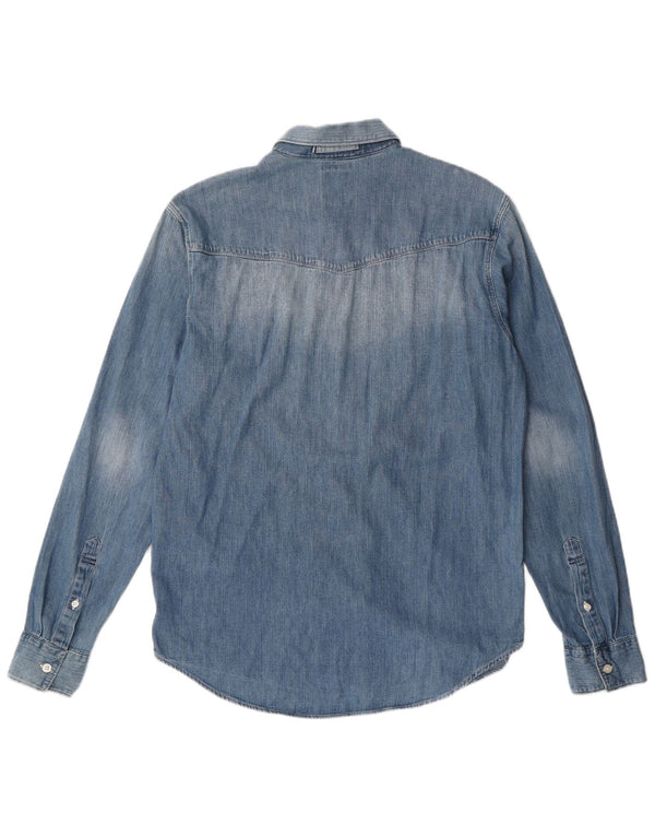 Levi's Mens Standard Fit Denim Shirt Medium Blue Cotton