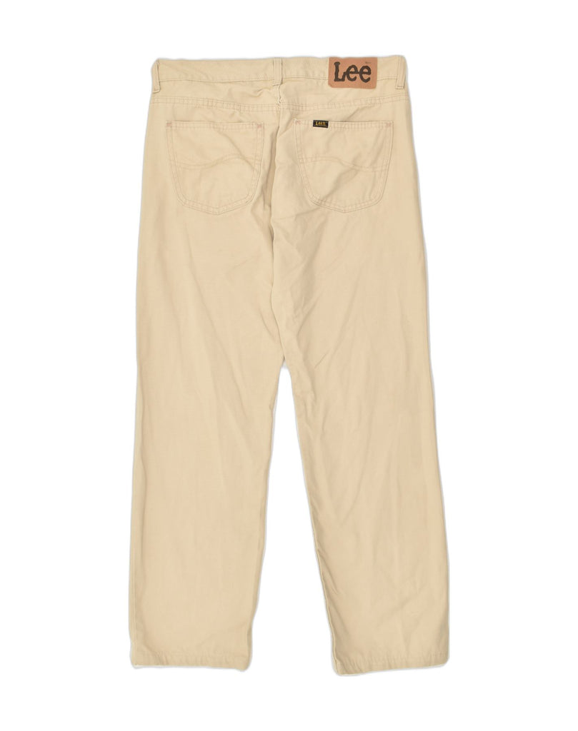 LEE Mens Straight Casual Trousers W34 L30  Beige | Vintage Lee | Thrift | Second-Hand Lee | Used Clothing | Messina Hembry 