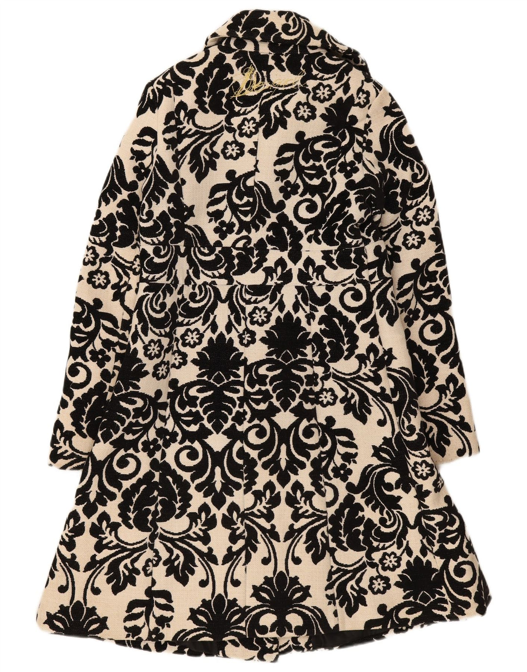 Desigual Womens Rainbow Graphic Overcoat EU 38 Medium Beige Floral