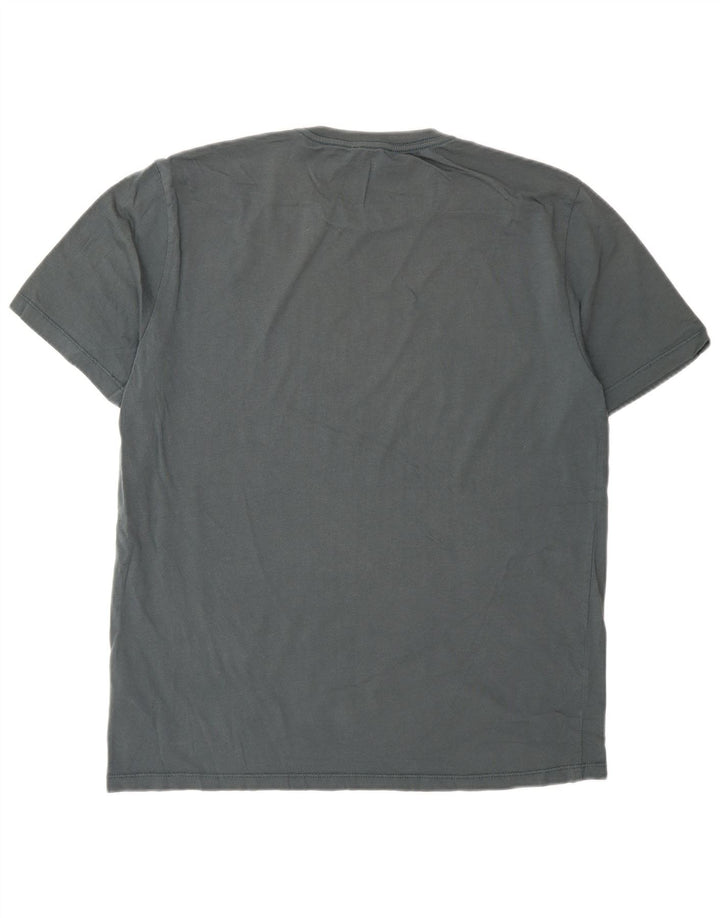 Reiss Mens T-Shirt Top Large Blue Cotton