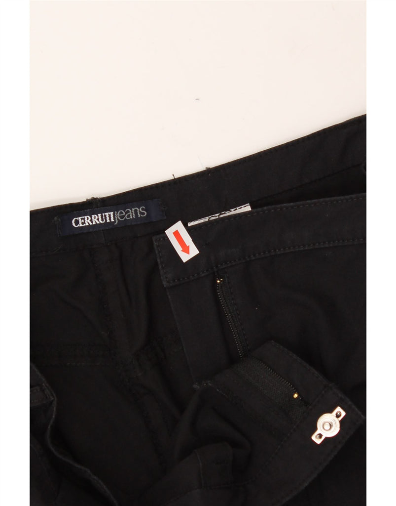CERRUTI 1881 Womens Bootcut Casual Trousers W30 L31 Black Cotton Vintage Cerruti 1881 and Second-Hand Cerruti 1881 from Messina Hembry 