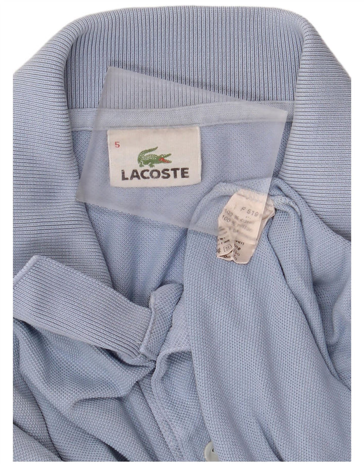 Lacoste Mens Polo Shirt Size 5 Large Blue Cotton
