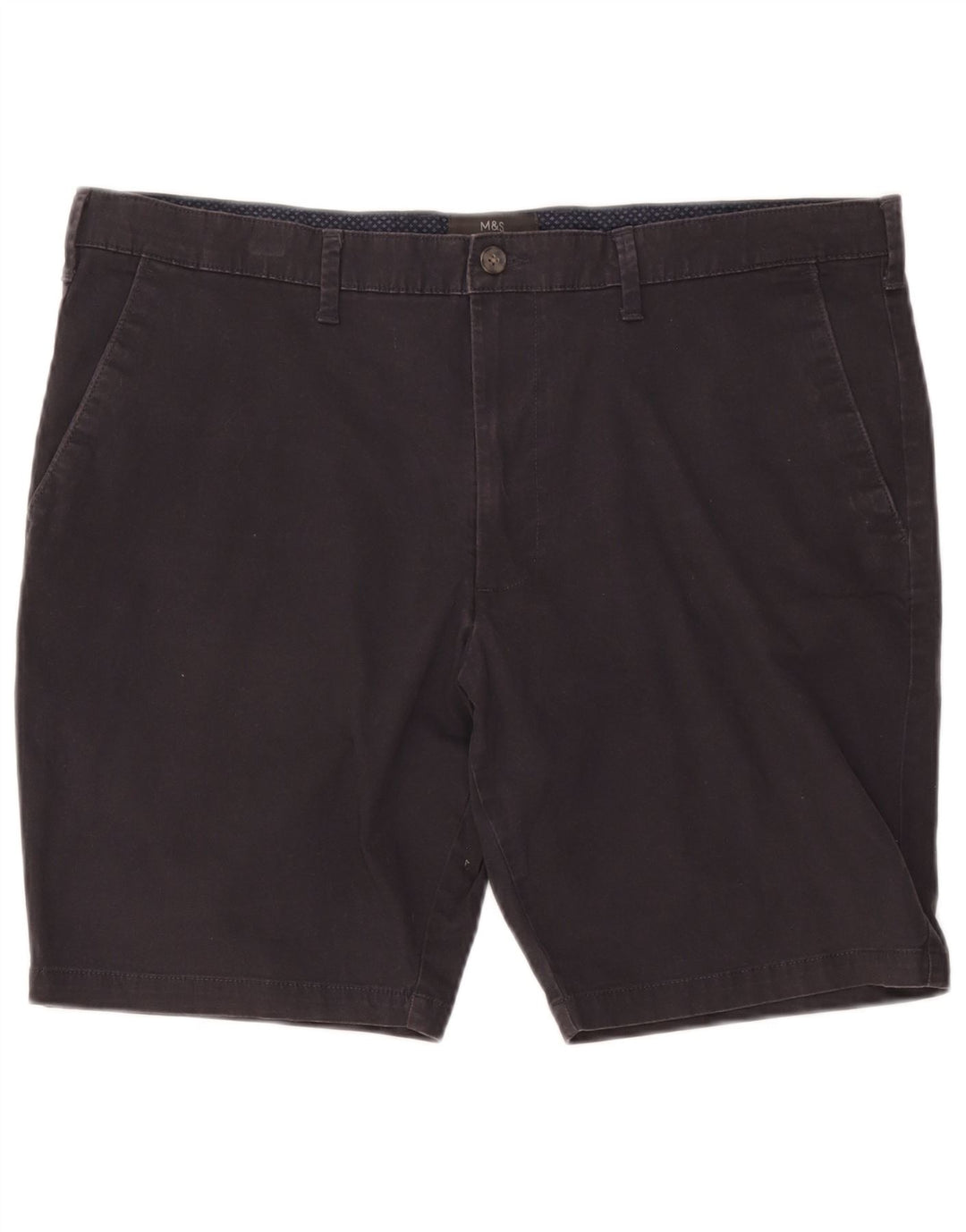 Marks & Spencer Mens Chino Shorts W40 XL Black Cotton