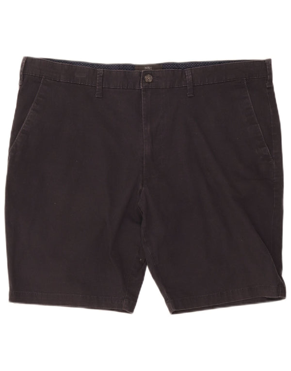 Marks & Spencer Mens Chino Shorts W40 XL Black Cotton
