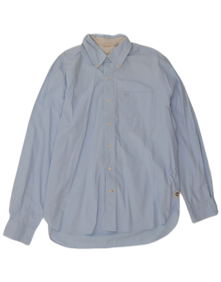Timberland Mens Shirt Medium Blue Cotton