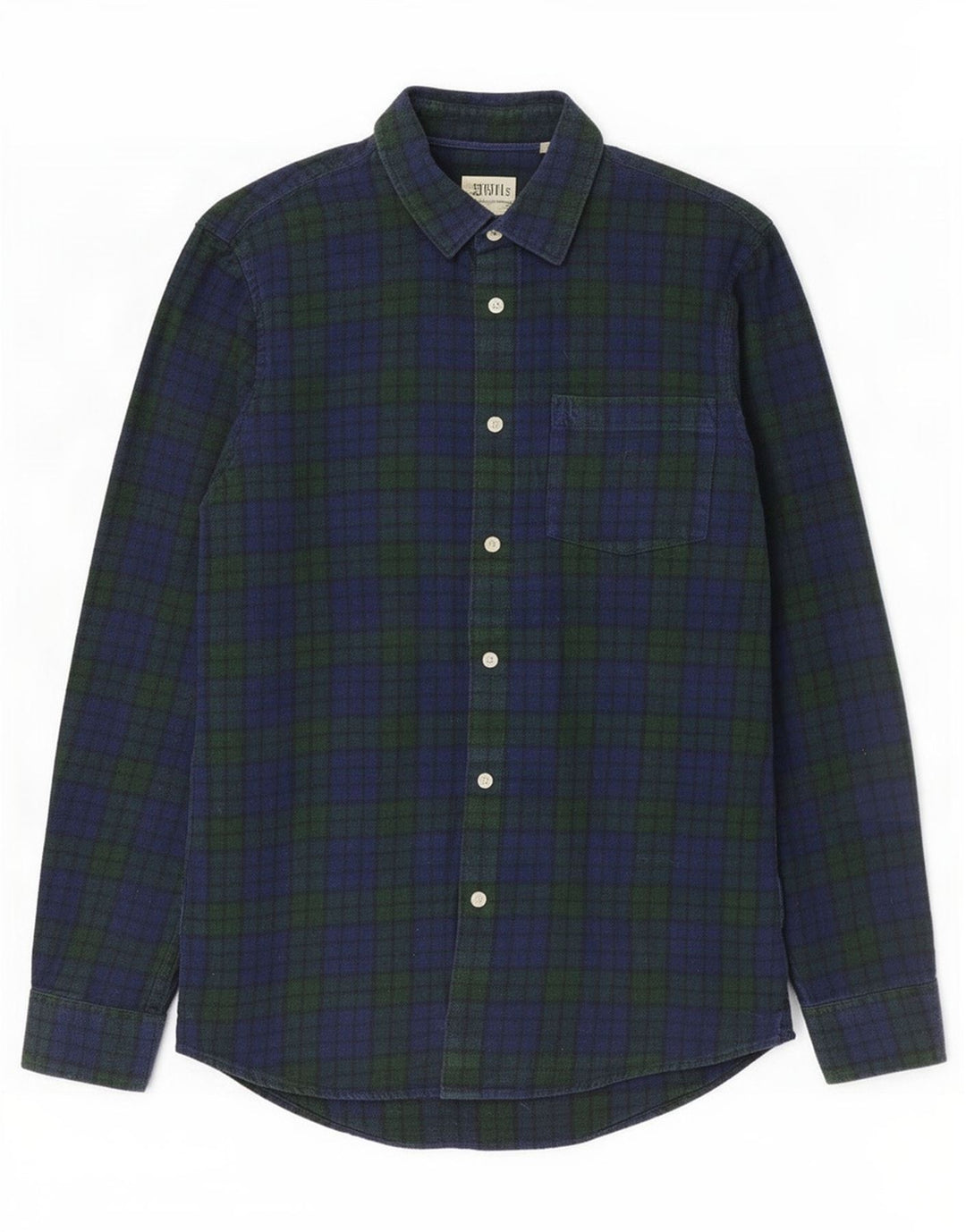 Jack Wills Mens Flannel Shirt Small Navy Blue Cotton