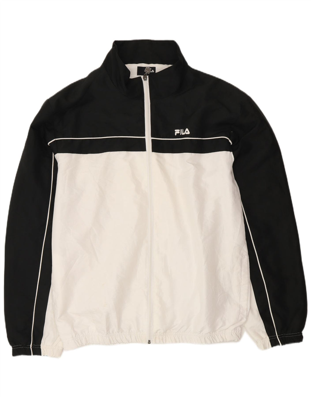 Fila Mens Tracksuit Top Jacket 2XL White Colourblock Polyester