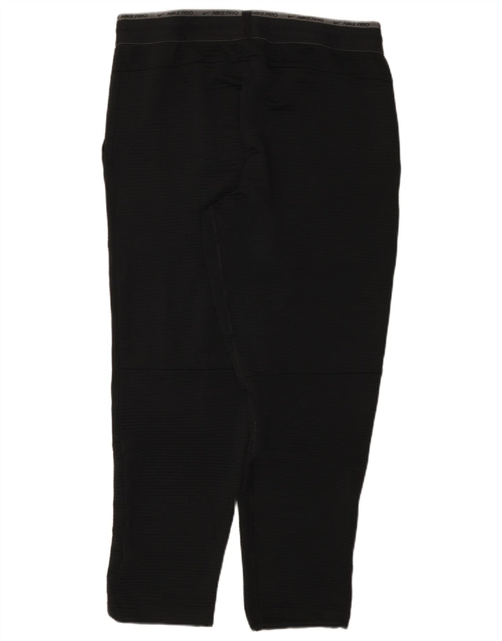 Nike Mens Dri Fit Graphic Tracksuit Trousers XL Black Pinstripe Polyester