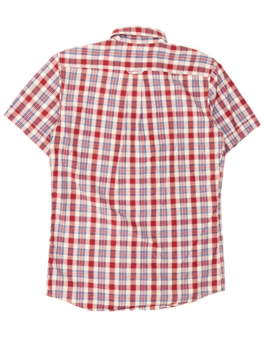IZOD Mens Short Sleeve Shirt Small Red Check Cotton Vintage Izod and Second-Hand Izod from Messina Hembry 