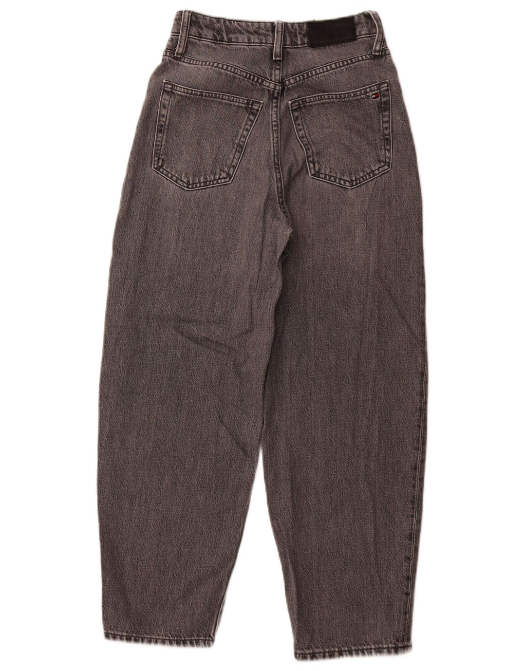 TOMMY HILFIGER Womens Eva High Waist Tapered Jeans W25 L25 Grey Cotton