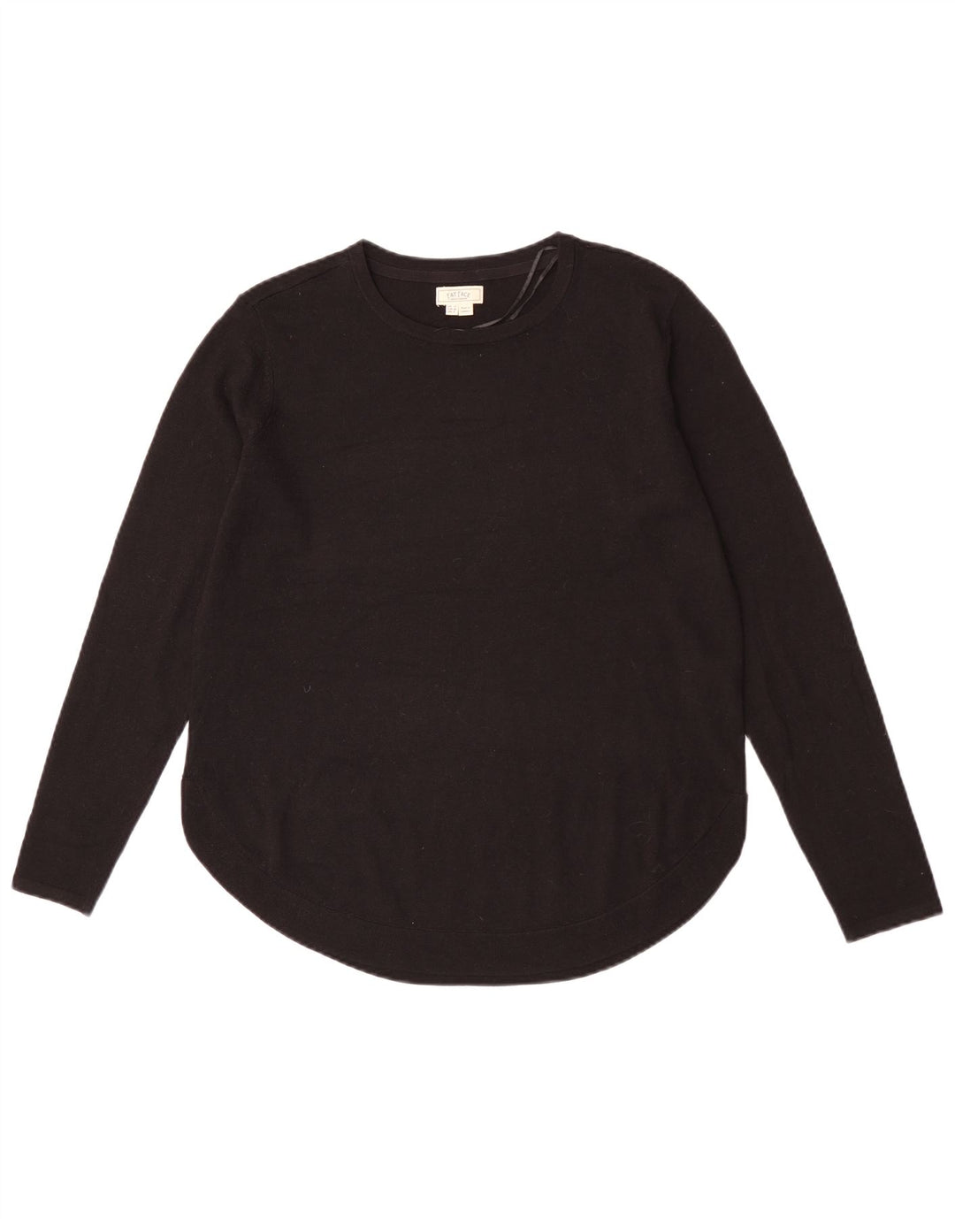 Fat Face Womens Boat Neck Jumper Sweater UK 12 Medium Black Polyester