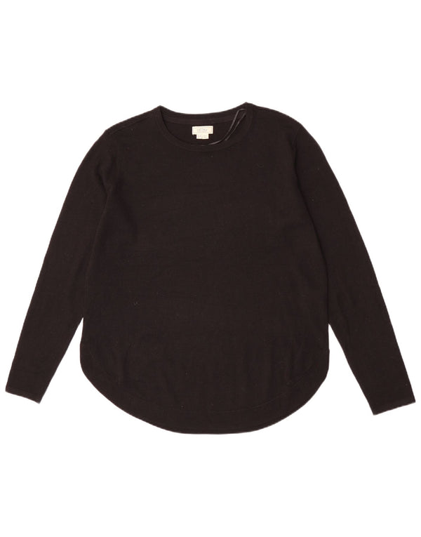 Fat Face Womens Boat Neck Jumper Sweater UK 12 Medium Black Polyester