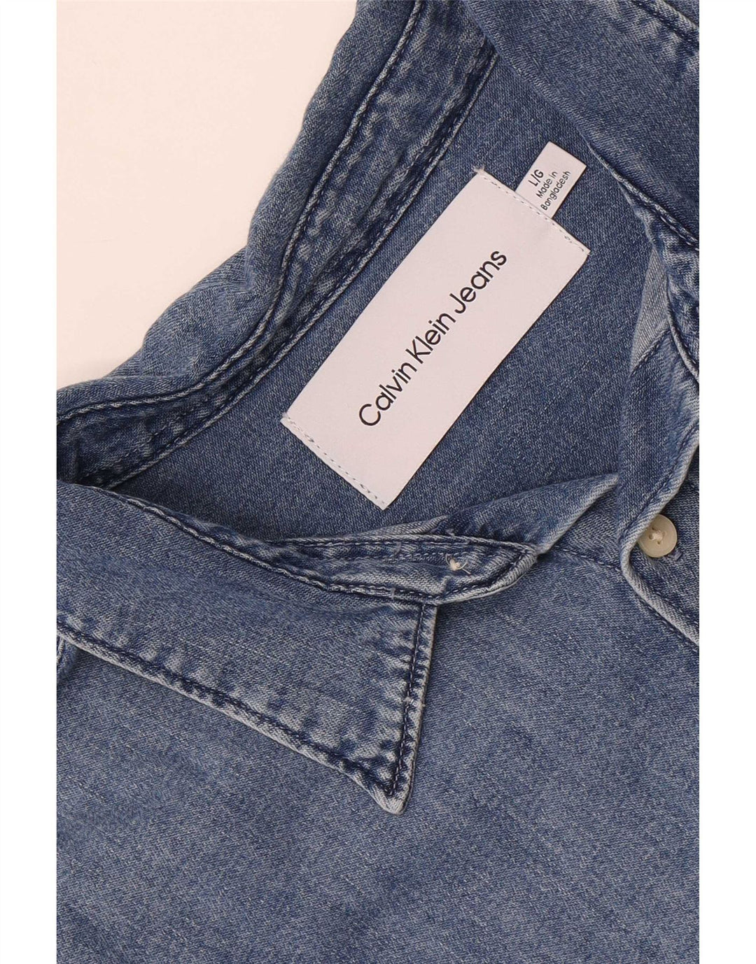 Calvin Klein Jeans Mens Denim Shirt Large Blue