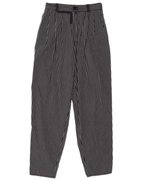Les Copains Girls Chino Trousers 15-16 Years W26 L29 Navy Blue Pinstripe