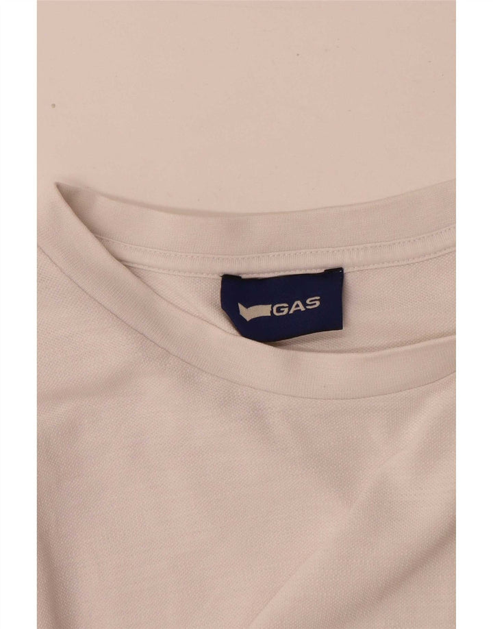 Gas Womens T-Shirt Top XL White