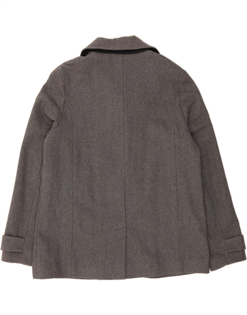 LACOSTE Womens Pea Coat Size 42 Large Grey Wool Vintage Lacoste and Second-Hand Lacoste from Messina Hembry 