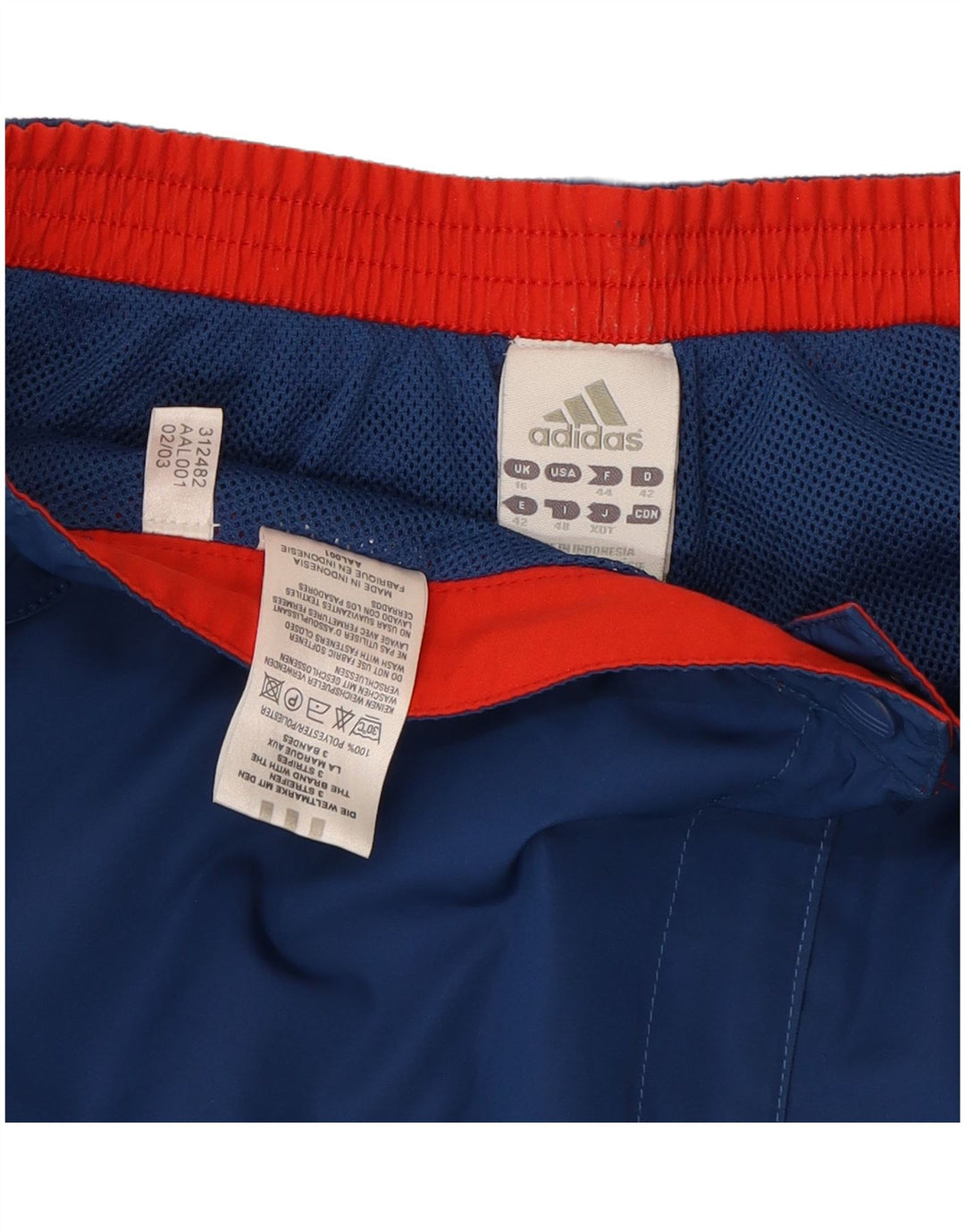 ADIDAS Womens Tracksuit Trousers UK 16 Large  Blue Polyester