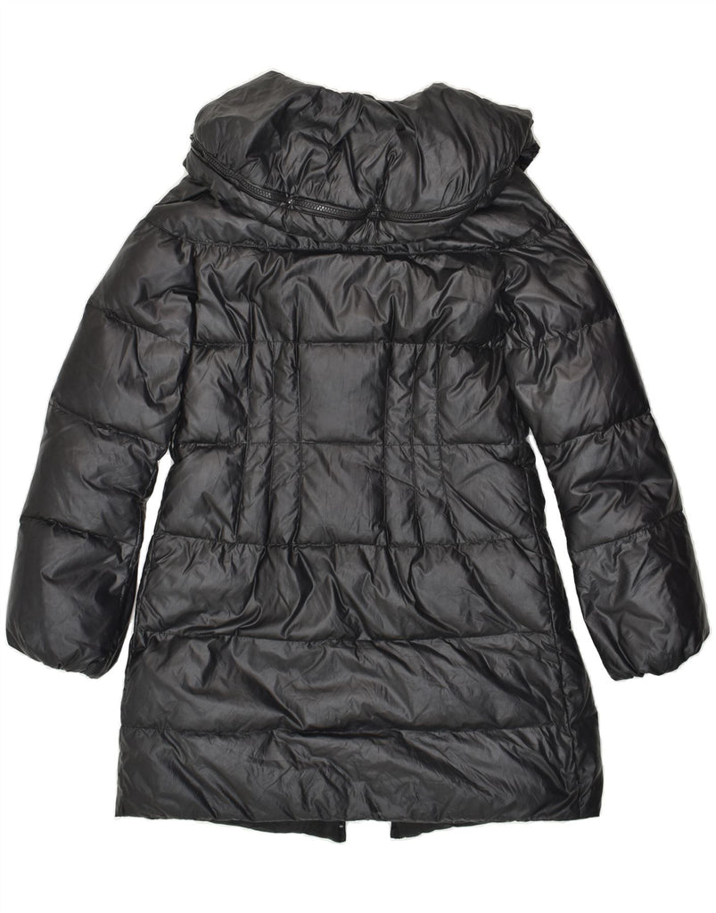 MASSIMO REBECCHI Womens Hooded Padded Coat IT 44 Medium Black Polyamide | Vintage Massimo Rebecchi | Thrift | Second-Hand Massimo Rebecchi | Used Clothing | Messina Hembry 