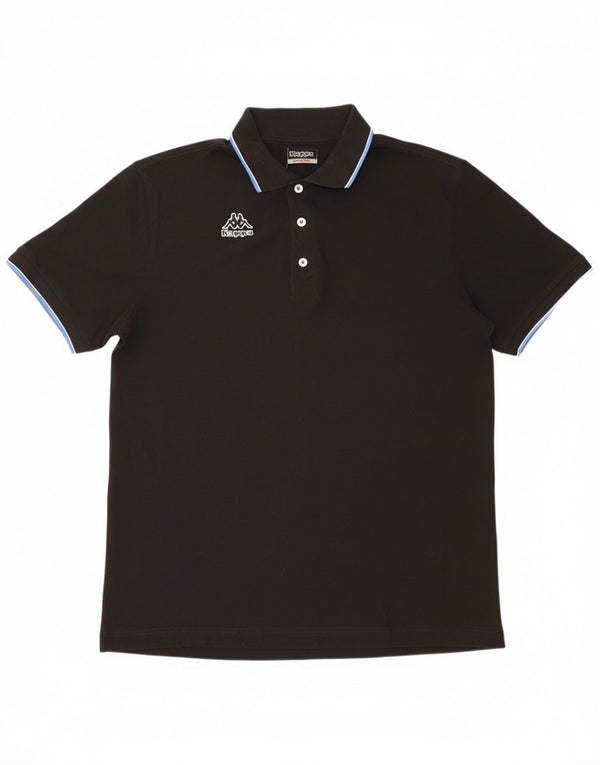 Kappa Mens Polo Shirt XL Black Cotton