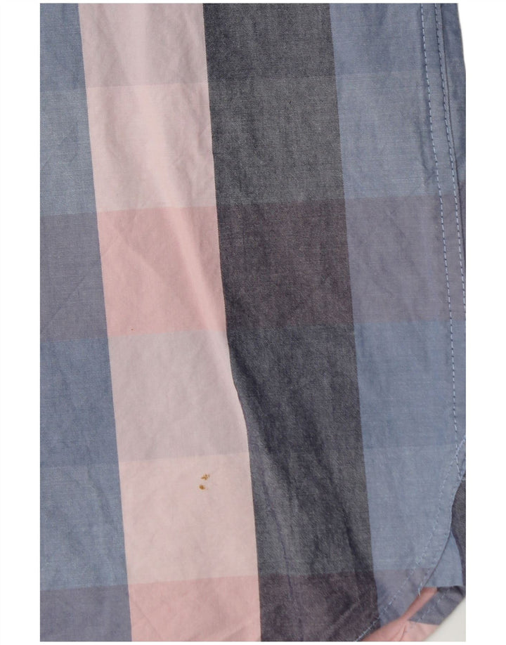 Lyle & Scott Mens Short Sleeve Shirt Large Multicoloured Check Cotton