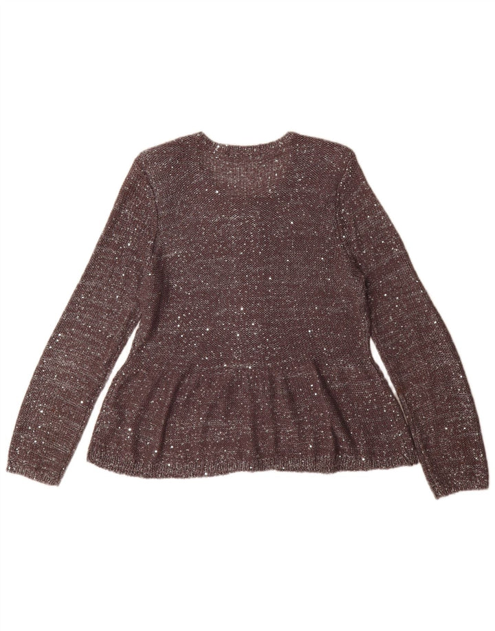 Marks & Spencer Womens Cardigan Sweater UK 16 Large Grey Flecked Polyester