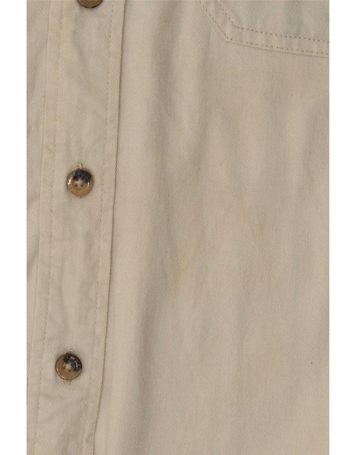 Wrangler Mens Sleeveless Shirt Medium Beige Cotton
