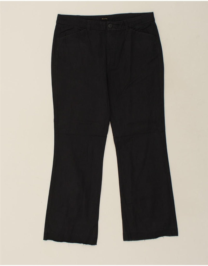 MASSIMO DUTTI Womens Bootcut Casual Trousers W30 L27  Black Cotton | Vintage Massimo Dutti | Thrift | Second-Hand Massimo Dutti | Used Clothing | Messina Hembry 