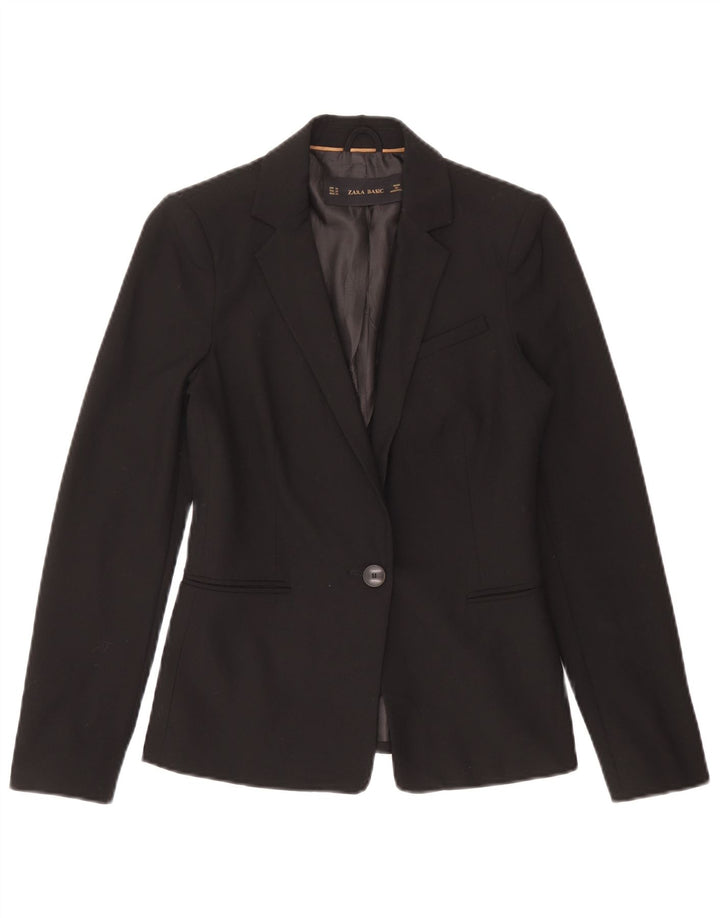 Zara Womens 1 Button Blazer Jacket EU 34 2XS Red Polyester