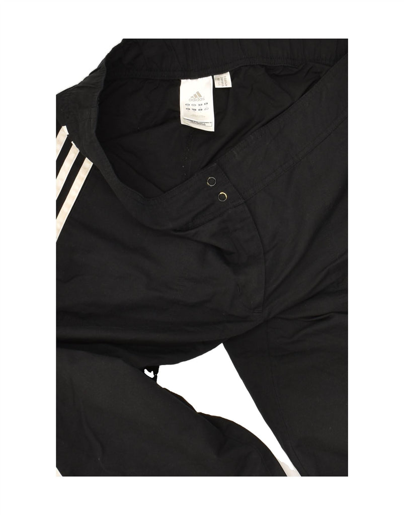 ADIDAS Womens Tracksuit Trousers UK 12 Medium Black Cotton | Vintage Adidas | Thrift | Second-Hand Adidas | Used Clothing | Messina Hembry 