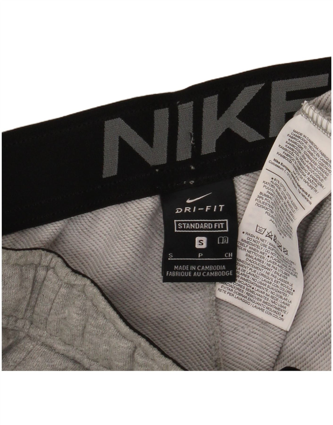 Nike Mens Dri Fit Tracksuit Trousers Joggers Small Grey Flecked