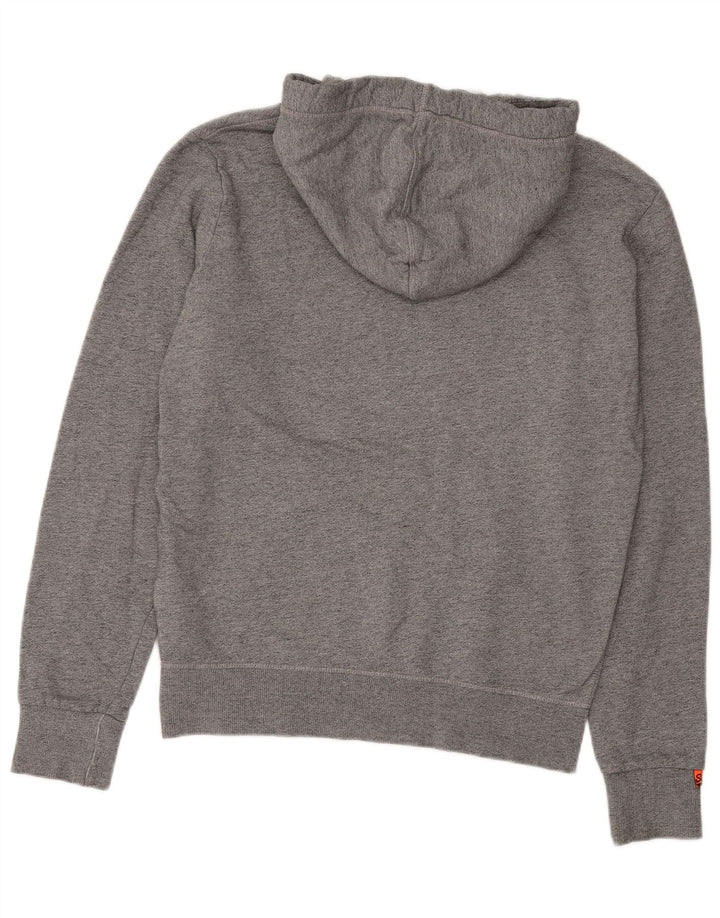 Superdry Mens Hoodie Jumper Medium Grey Flecked Cotton