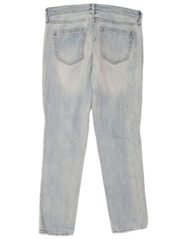 Gap Womens Girlfriend Distressed Slim Jeans W28 L27 Blue Cotton