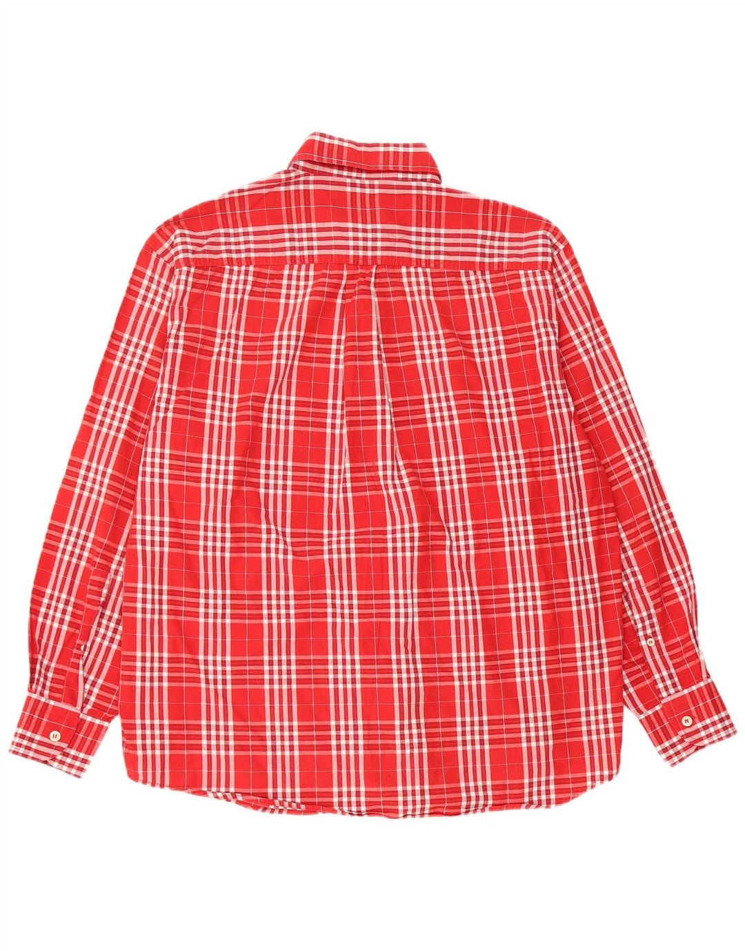 Wampum Mens Shirt Large Red Check Cotton