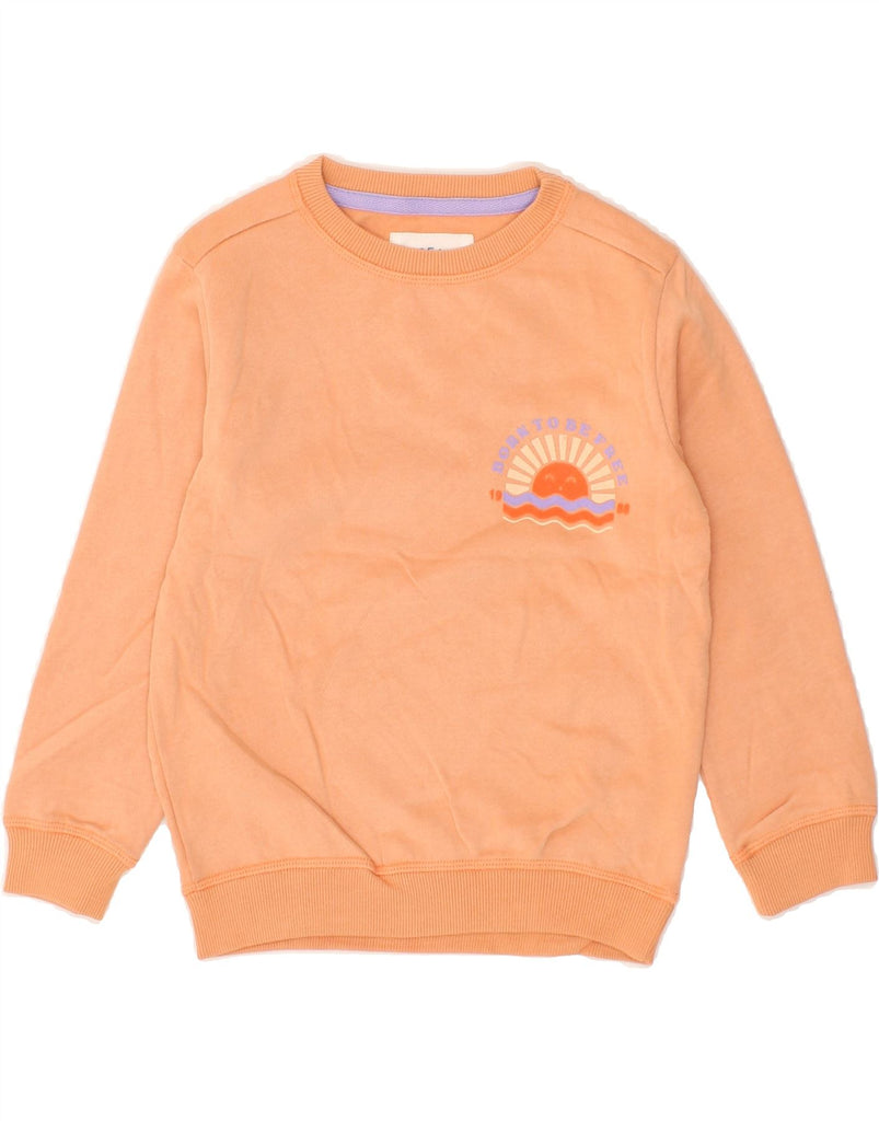 FAT FACE Girls Graphic Sweatshirt Jumper 6-7 Years Orange | Vintage Fat Face | Thrift | Second-Hand Fat Face | Used Clothing | Messina Hembry 