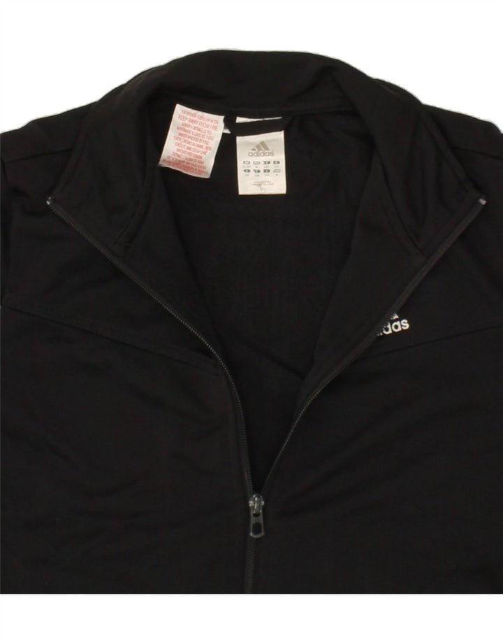 ADIDAS Boys Graphic Tracksuit Top Jacket 11-12 Years Black Polyester Vintage Adidas and Second-Hand Adidas from Messina Hembry 