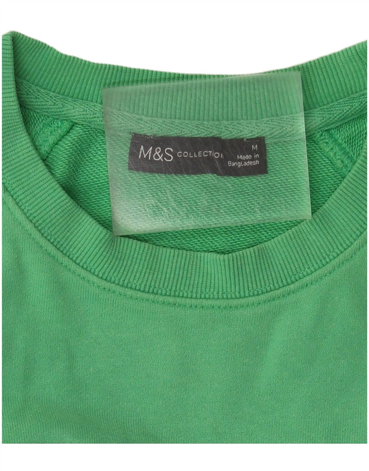Marks & Spencer Womens Graphic Sweatshirt Jumper UK 14 Medium Green