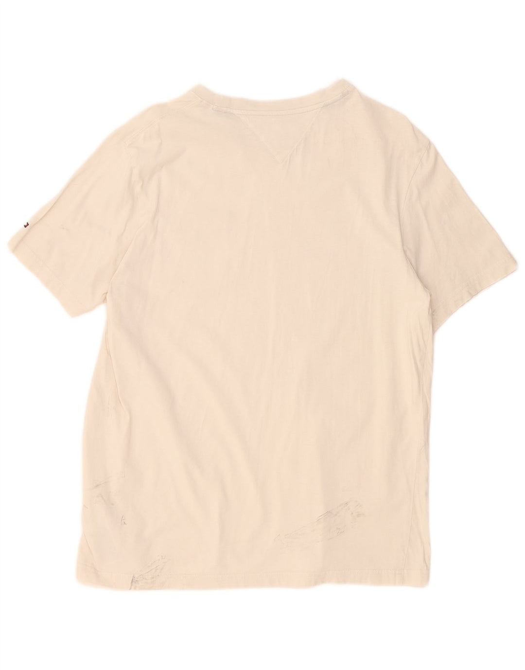 Tommy Hilfiger Mens Regular Fit T-Shirt Top Large Beige Cotton