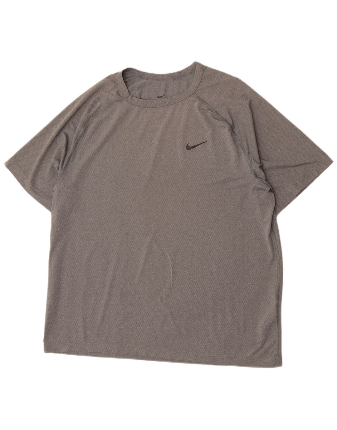 Nike Mens Dri Fit T-Shirt Top Large Grey Polyester